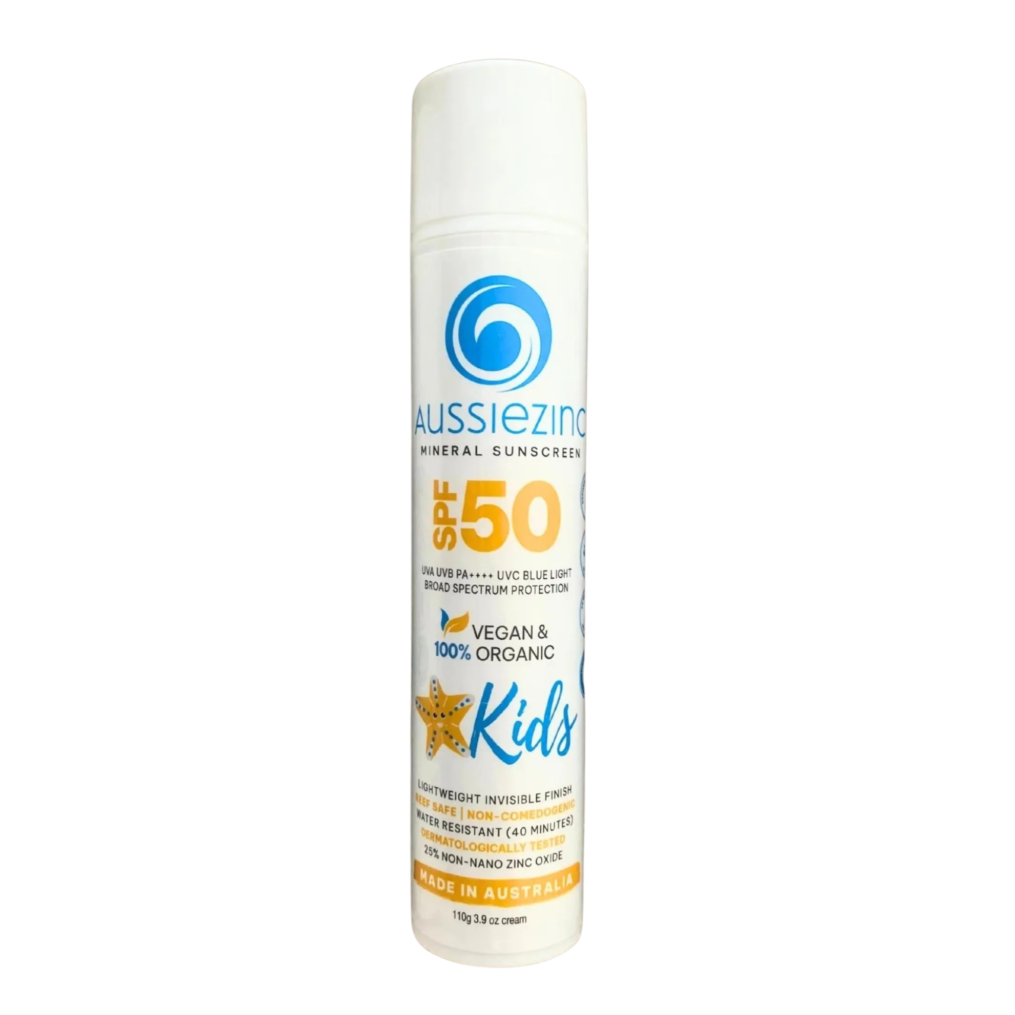 Kids SPF50+ Organic Mineral Zinc Sunscreen